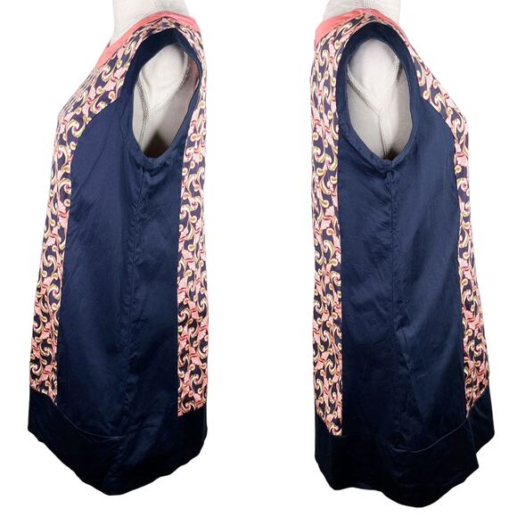 The Webster Miami Target Shift Dress 14 Sleeveless Lightweight Navy Coral - Picture 3 of 14